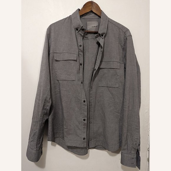 PHILIPPE DUBUC - Front pocket grey shirt - Sz 3 (M) - Picture 4 of 12